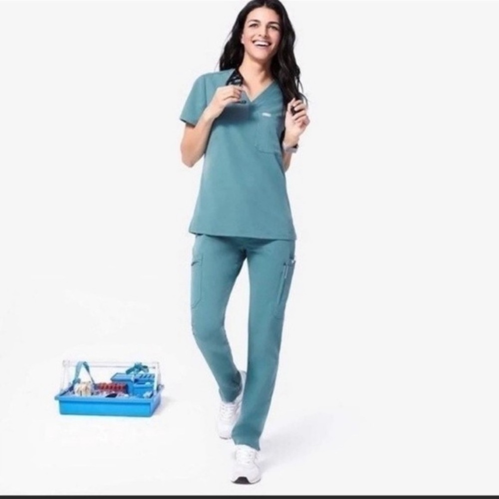 Figs Yola Skinny Scrub Pants Hydrogreen Size XS/P